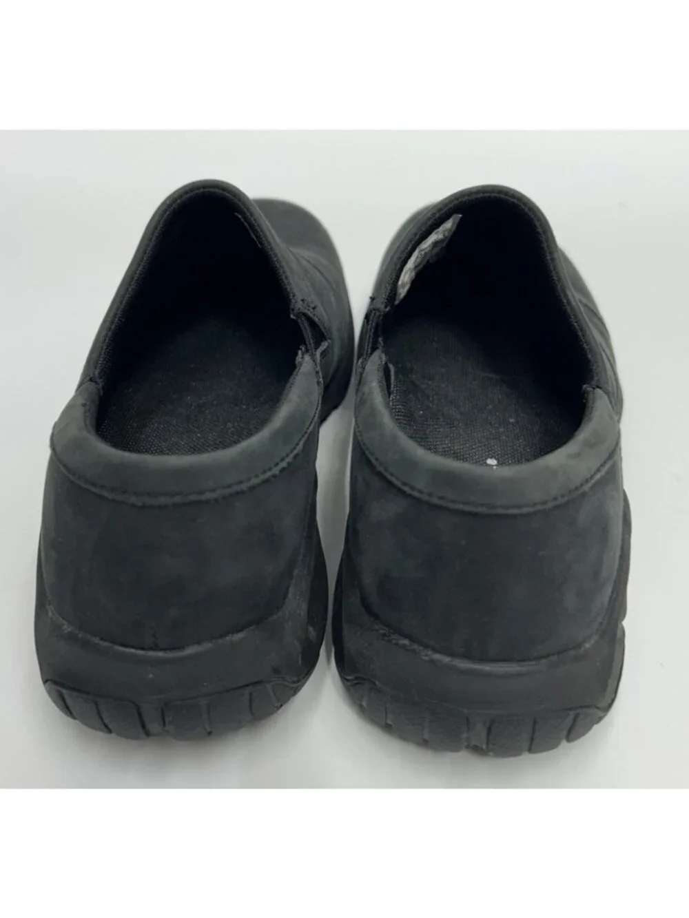 Merrell Womens Shoes Size 7 Encore Moc 4 Black Leather Clogs Slip On Shoes EUC!